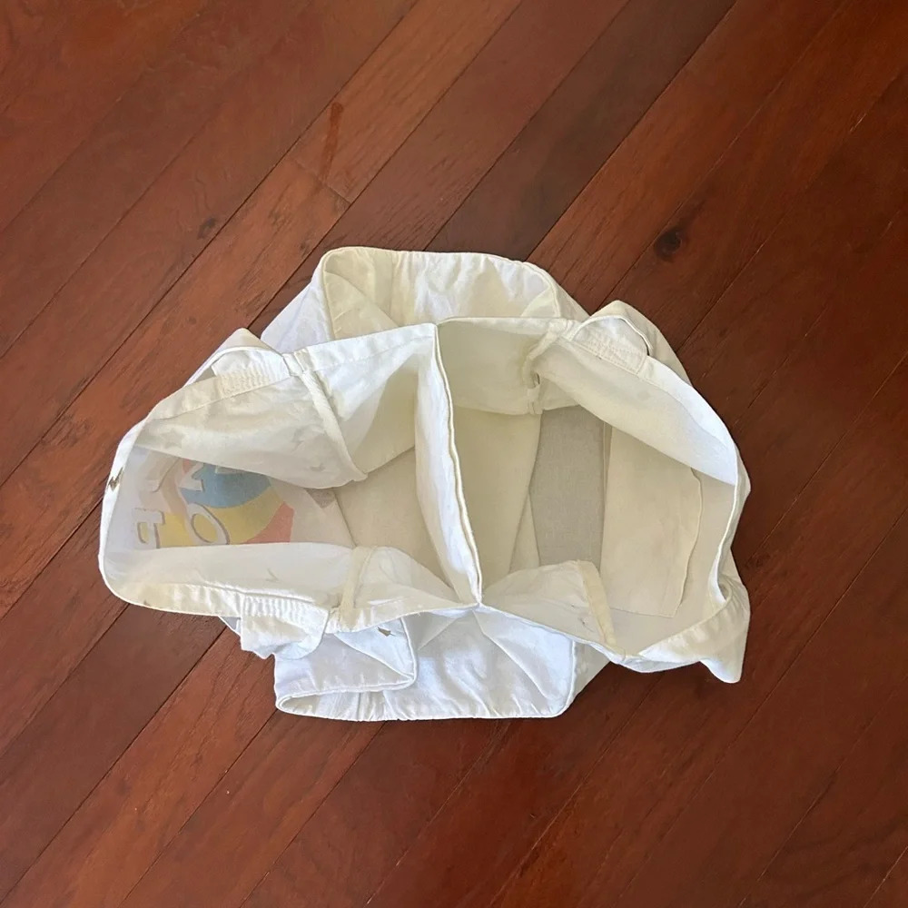 Cost Plus World Market Super Mom Tote Bag multiple pockets white canvas - Picture 6 of 9